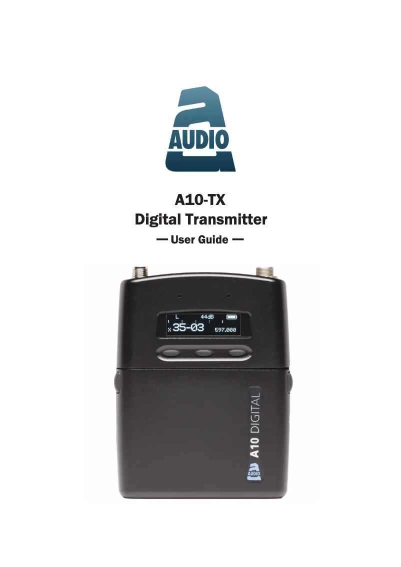 Page 1 de la notice Manuel utilisateur Audio Limited A10-TX