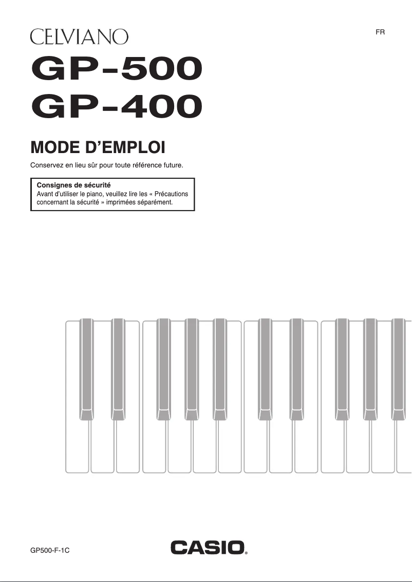 Page n°1 - Manuel utilisateur Casio Celviano GP-500