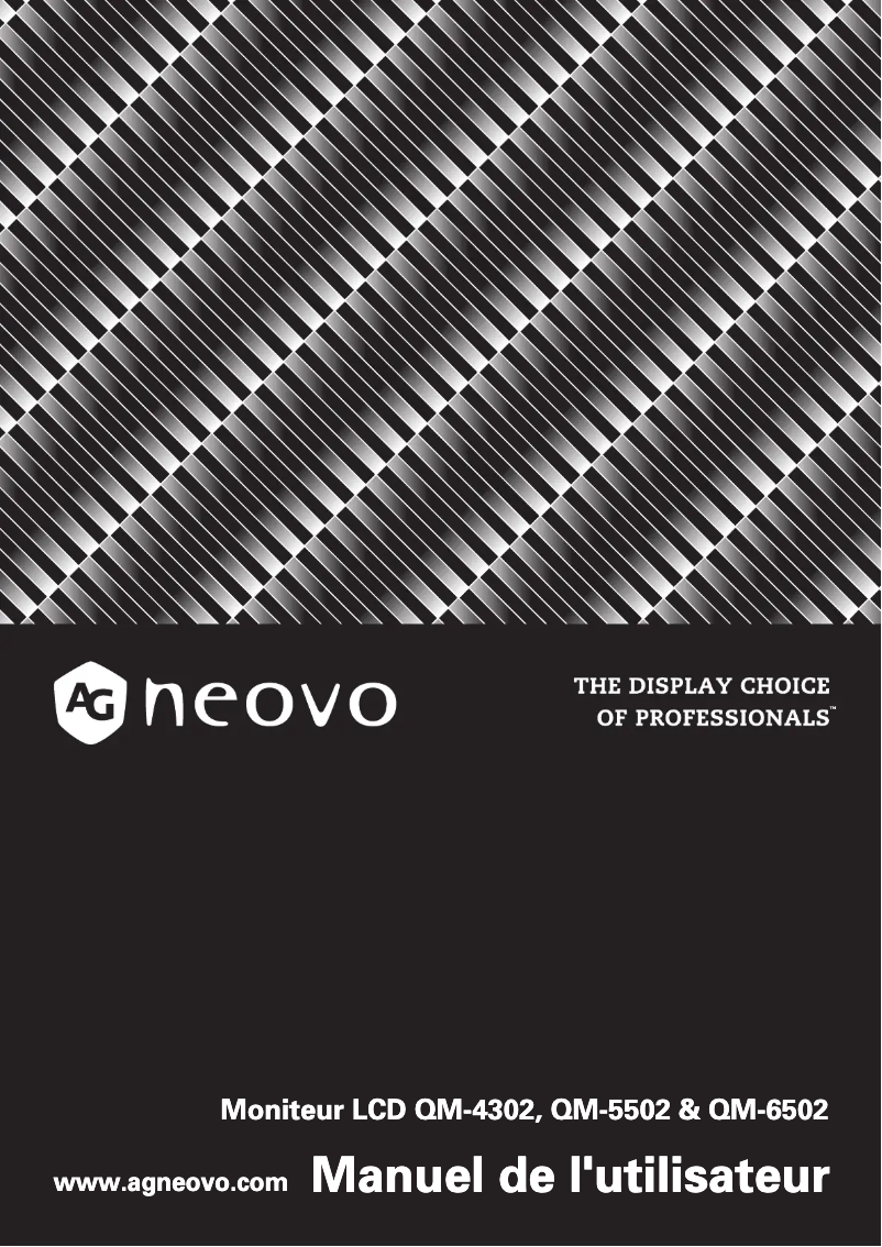 Page 1 de la notice Manuel utilisateur AG Neovo QM-4302