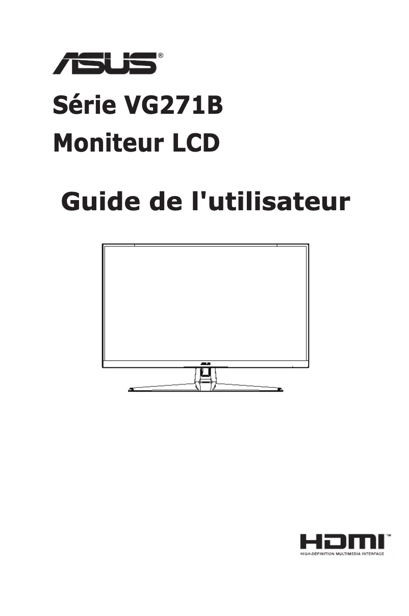 Page 1 de la notice Manuel utilisateur Asus TUF Gaming VG27VH1B