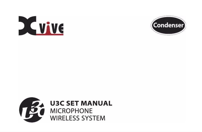 Page n°1 - Manuel utilisateur Xvive U3C Set