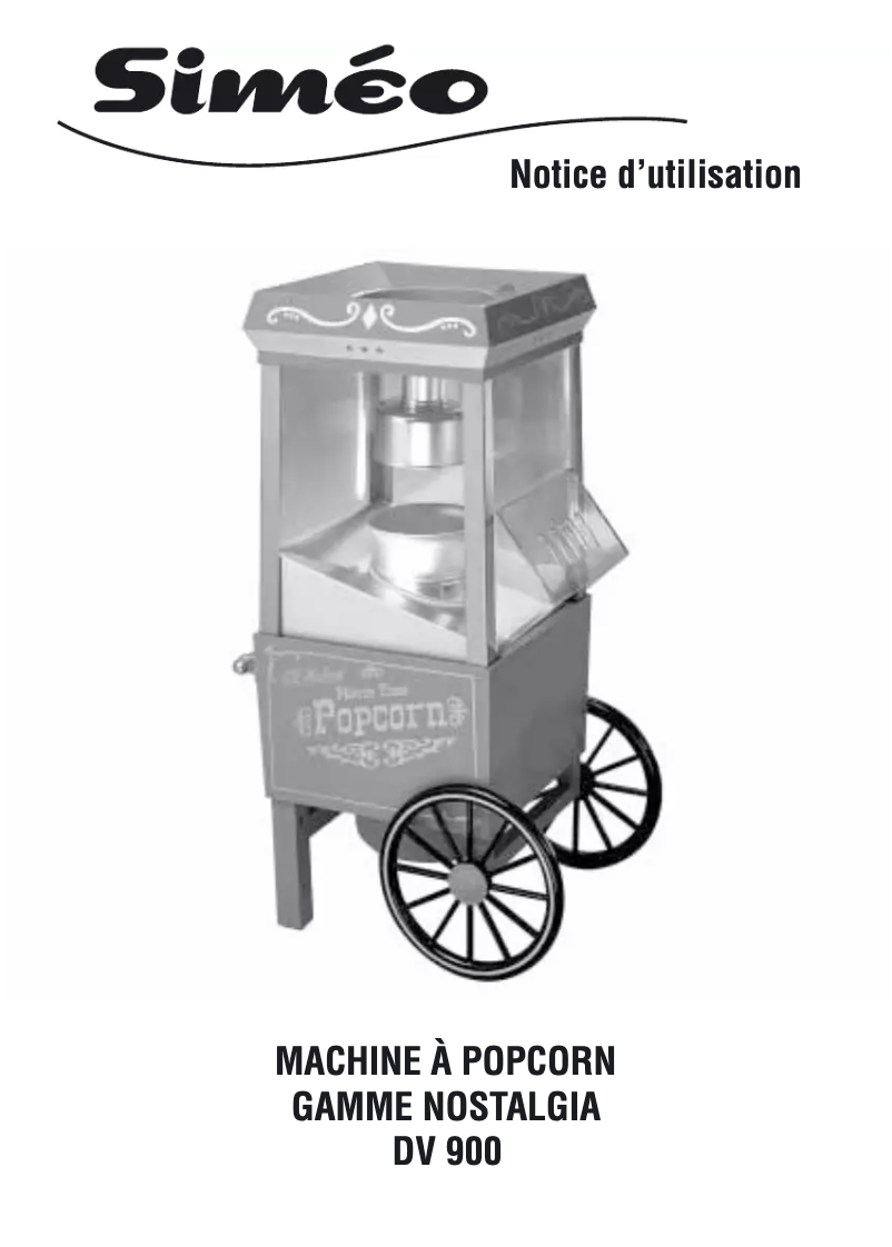 Page 1 de la notice Manuel utilisateur Siméo DV 900