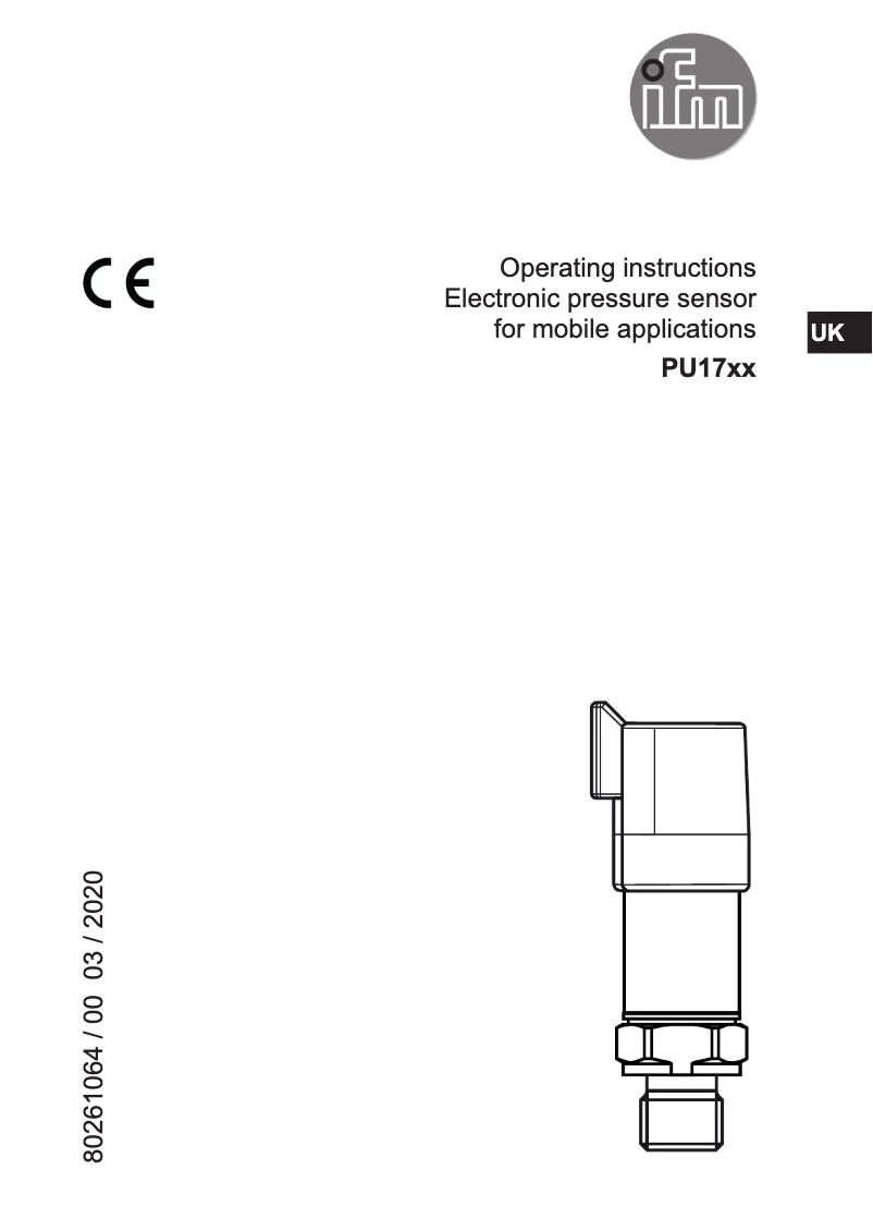 Image de la première page du manuel de l'appareil PU1701