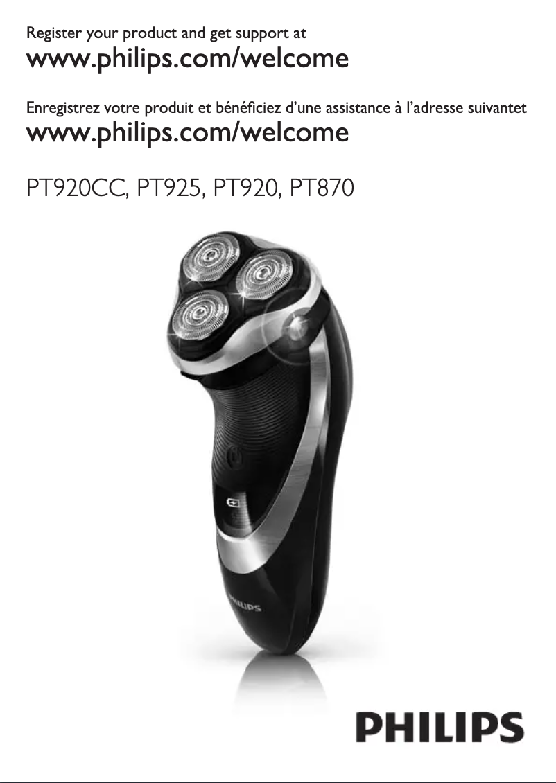 Page 1 of the manual User Manual Philips PowerTouch PT874