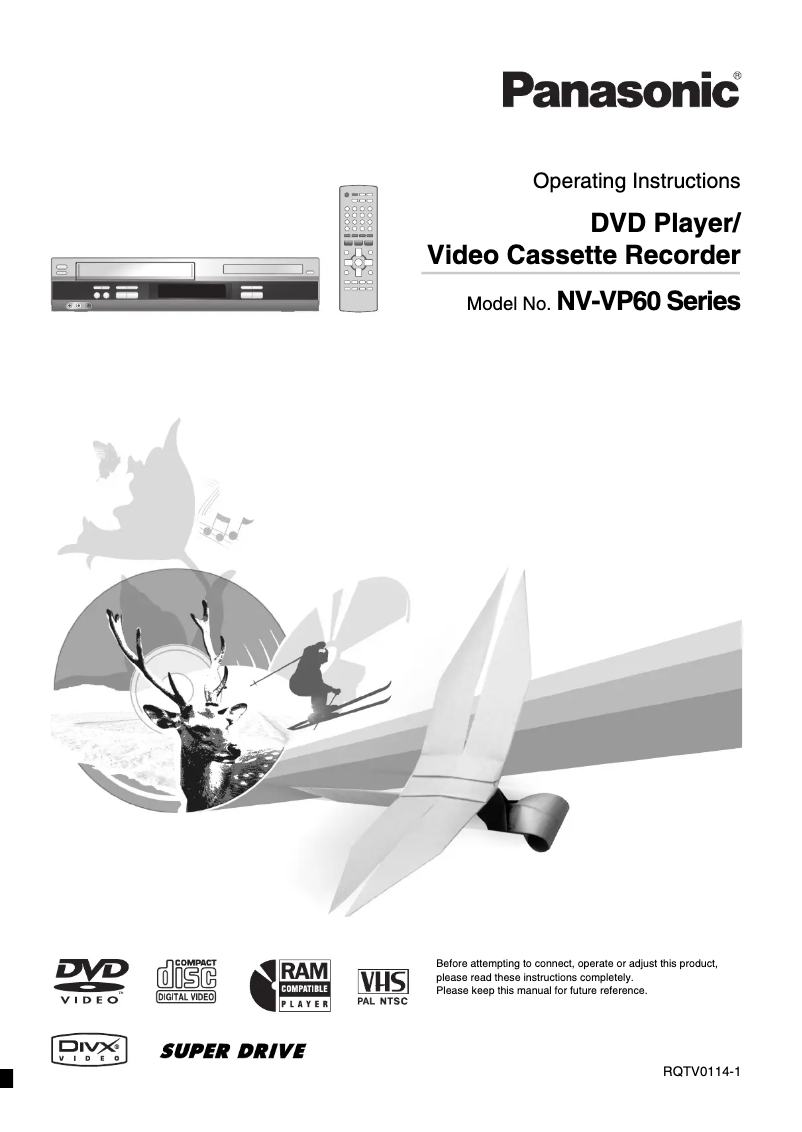 Page n°1 - Manuel utilisateur Panasonic NV-VP60