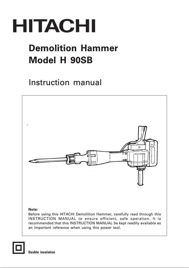 Image de la première page du manuel de l'appareil H 90SB