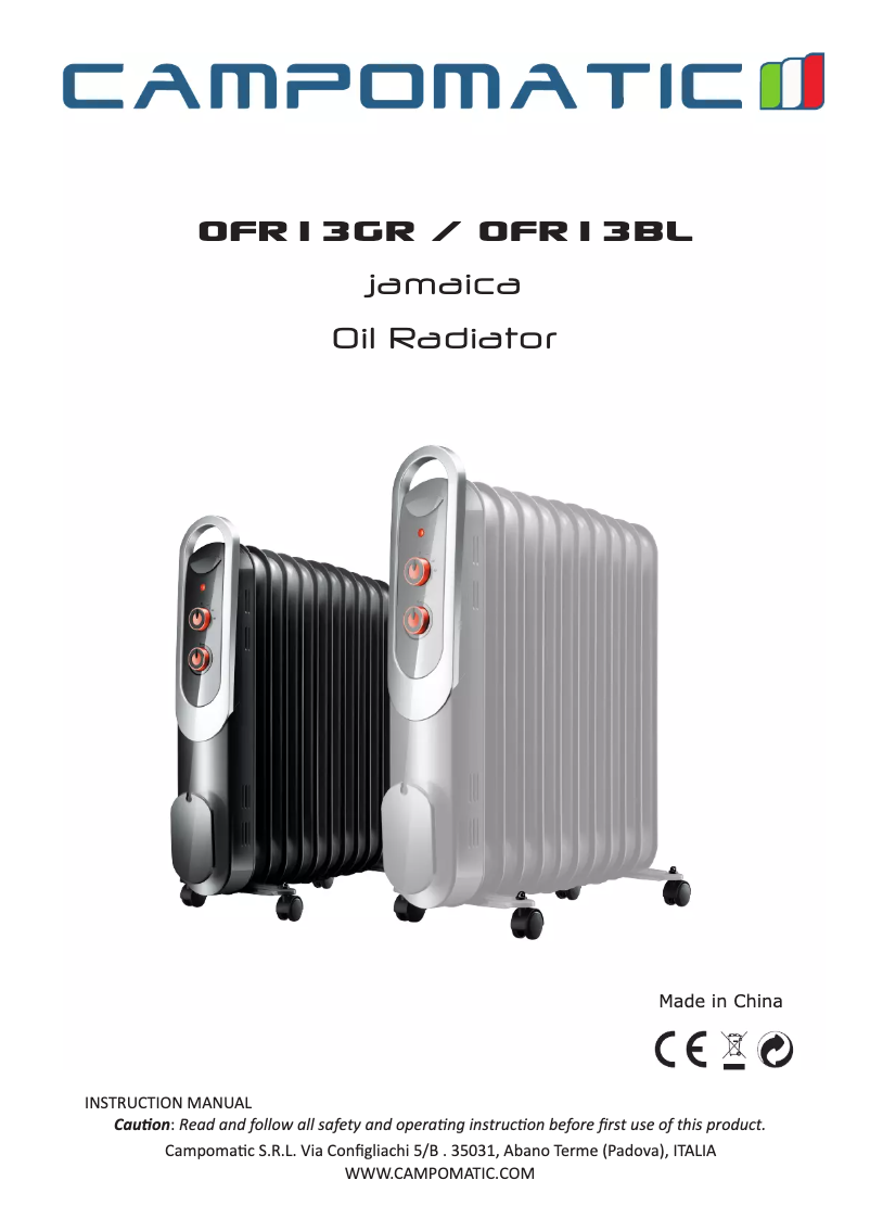 Image de la première page du manuel de l'appareil OFR13GR