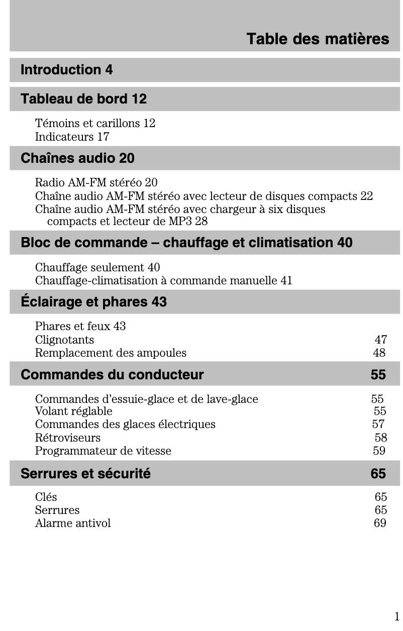 Page 1 de la notice Manuel utilisateur Mazda B-Series (2007)