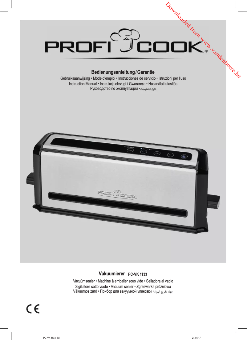 Página 1 del manual Manual de usuario ProfiCook PC-VK 1133
