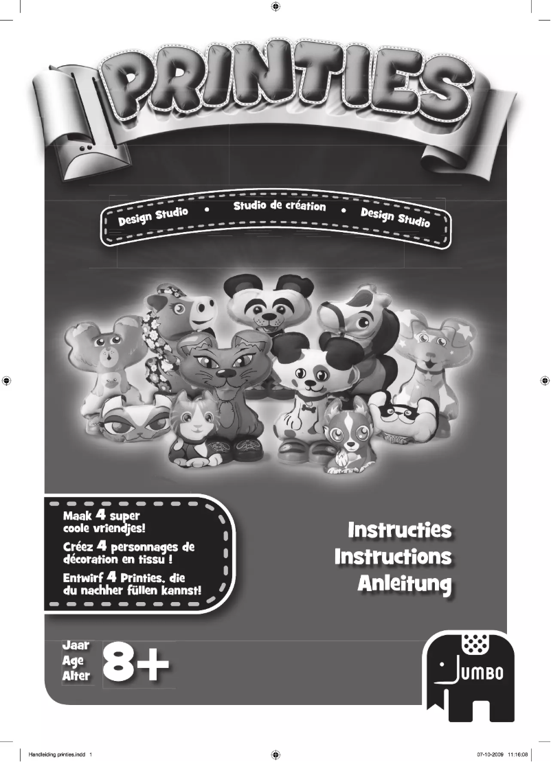 Page 1 de la notice Manuel utilisateur Jumbo Huisdier Design Studio
