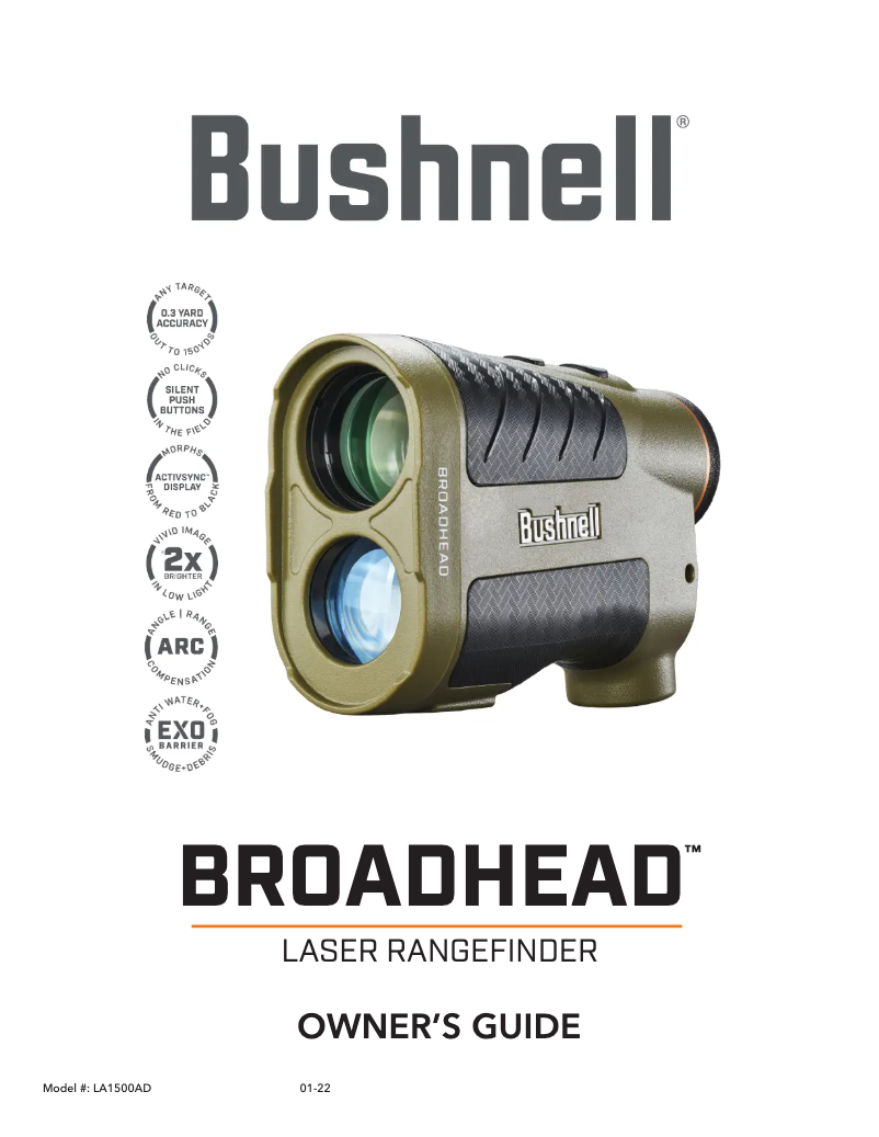 Página 1 del manual Manual de usuario Bushnell Broadhead