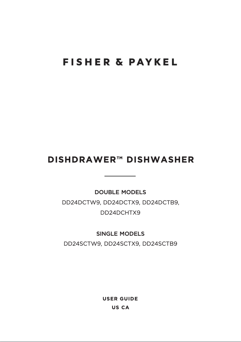 Page 1 de la notice Manuel utilisateur Fisher & Paykel DD24DCTW9 N