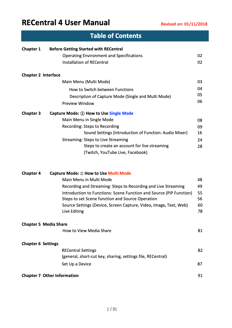 Page 1 de la notice Manuel utilisateur AVerMedia Live Gamer Extreme