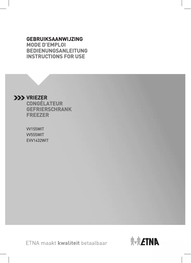 Page 1 de la notice Manuel utilisateur Etna VV555WIT