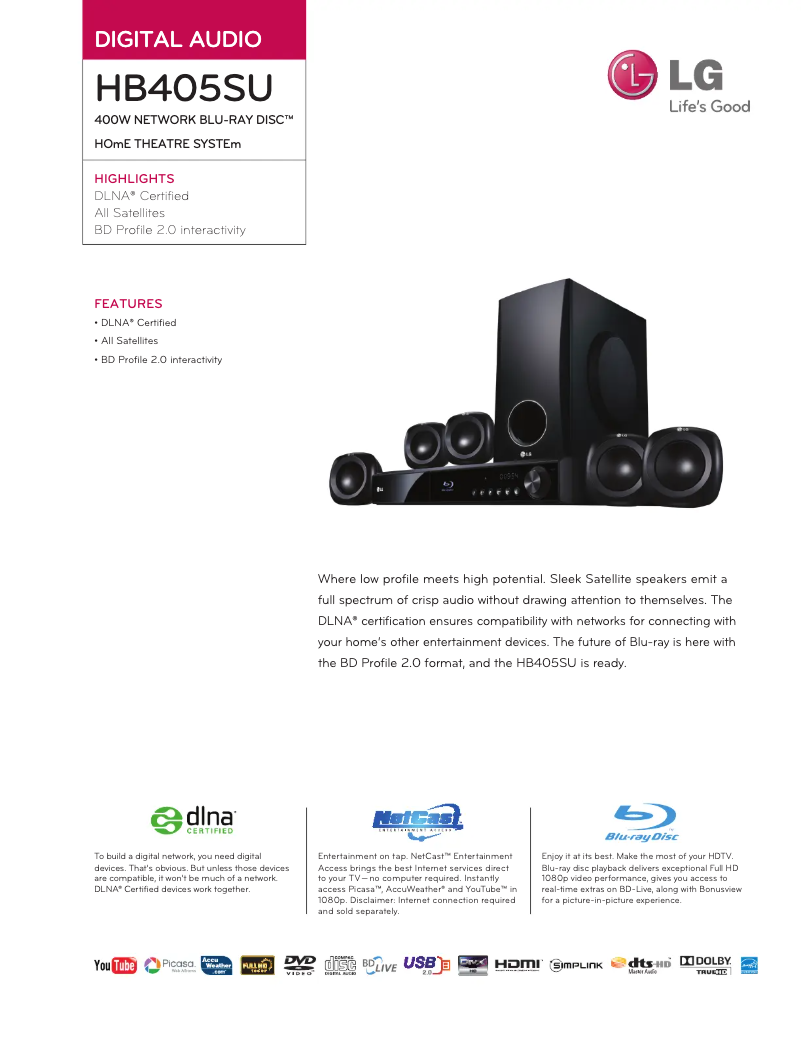 Image de la première page du manuel de l'appareil HB405SU