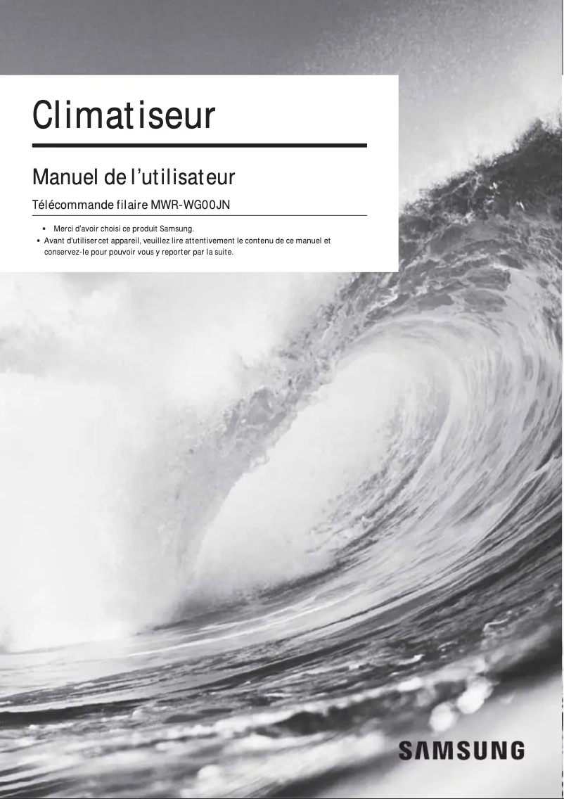 Page 1 de la notice Manuel utilisateur Samsung MWR-WG00JN