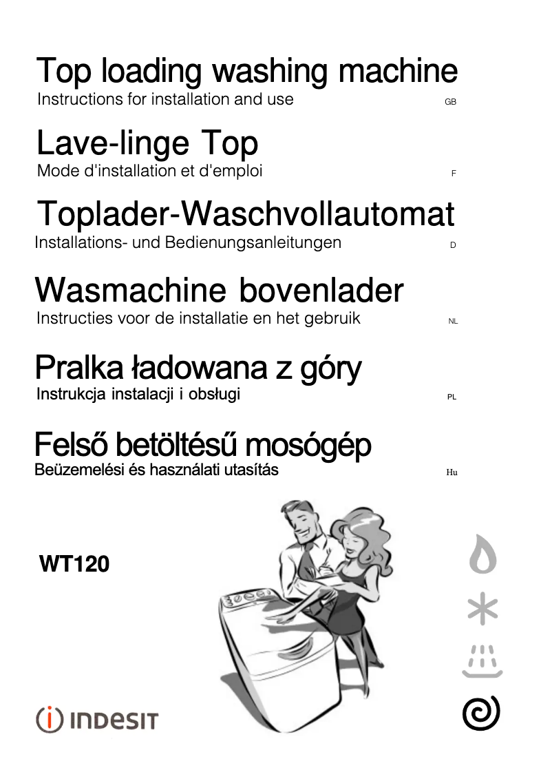 Page 1 de la notice Manuel utilisateur Indesit WT 120
