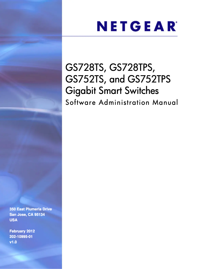 Page n°1 - Manuel utilisateur Netgear GS728TS(B)