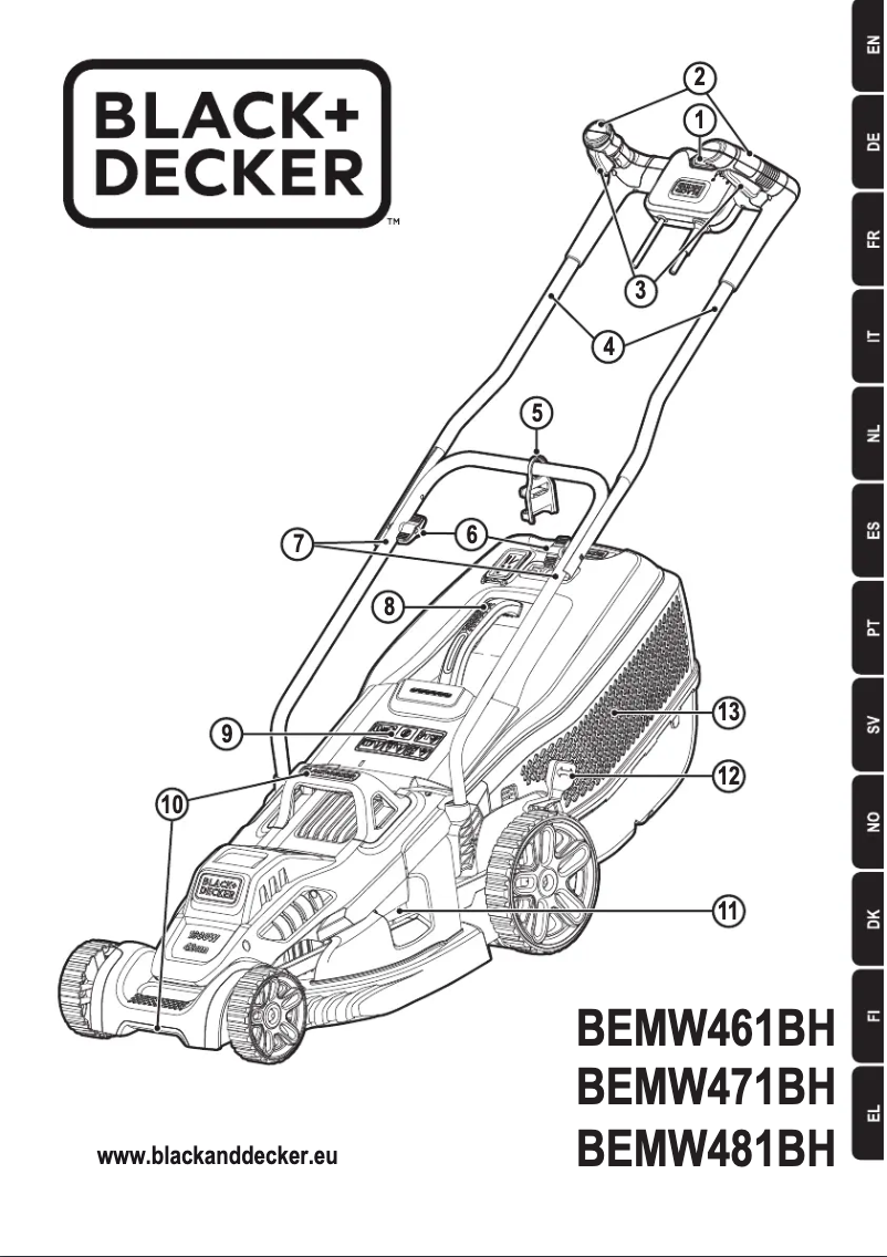 Page 1 de la notice Manuel utilisateur Black & Decker BEMW471BH