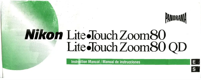 Page 1 de la notice Manuel utilisateur Nikon Lite Touch Zoom 80 QD
