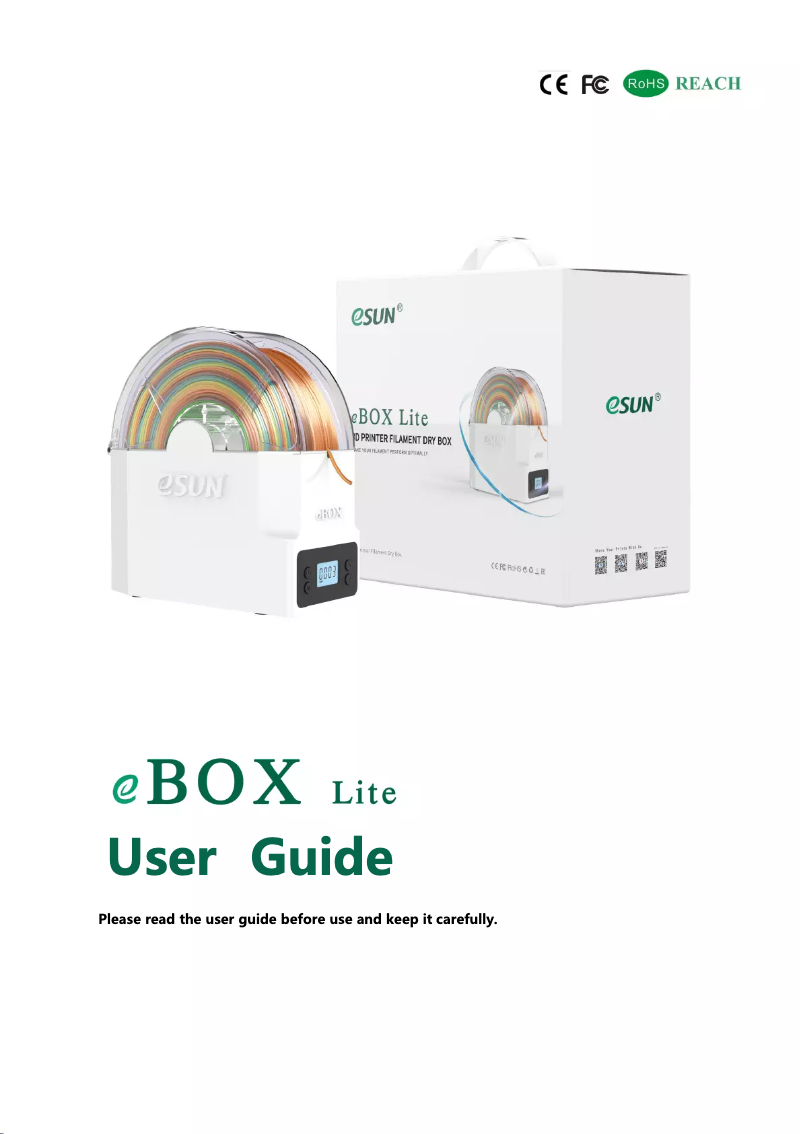 Page n°1 - Manuel utilisateur eSUN eBOX Lite