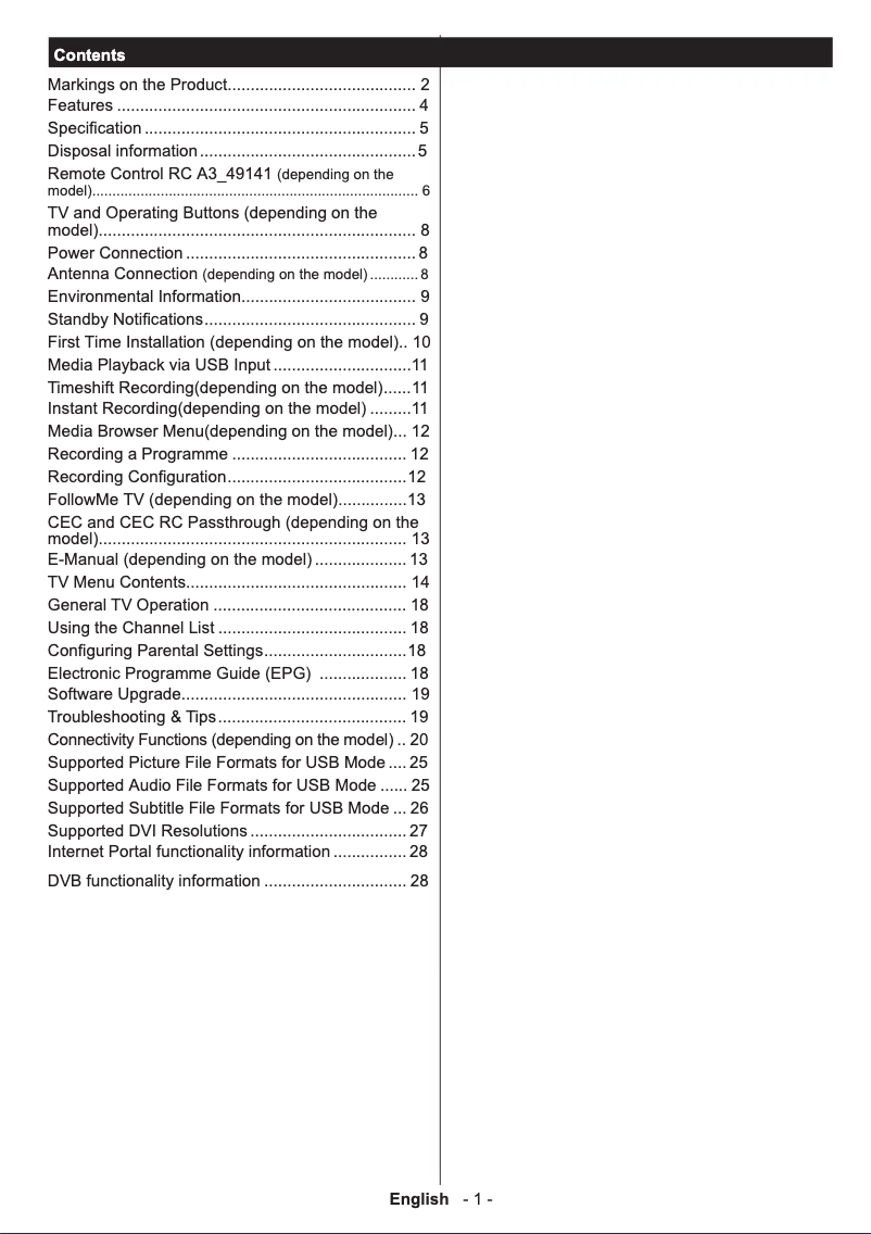 Page 1 de la notice Manuel utilisateur Hitachi 43HE4005