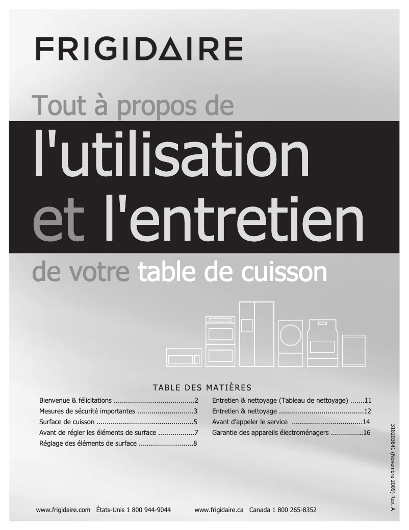 Page n°1 - Manuel utilisateur Frigidaire FFEC3024LW