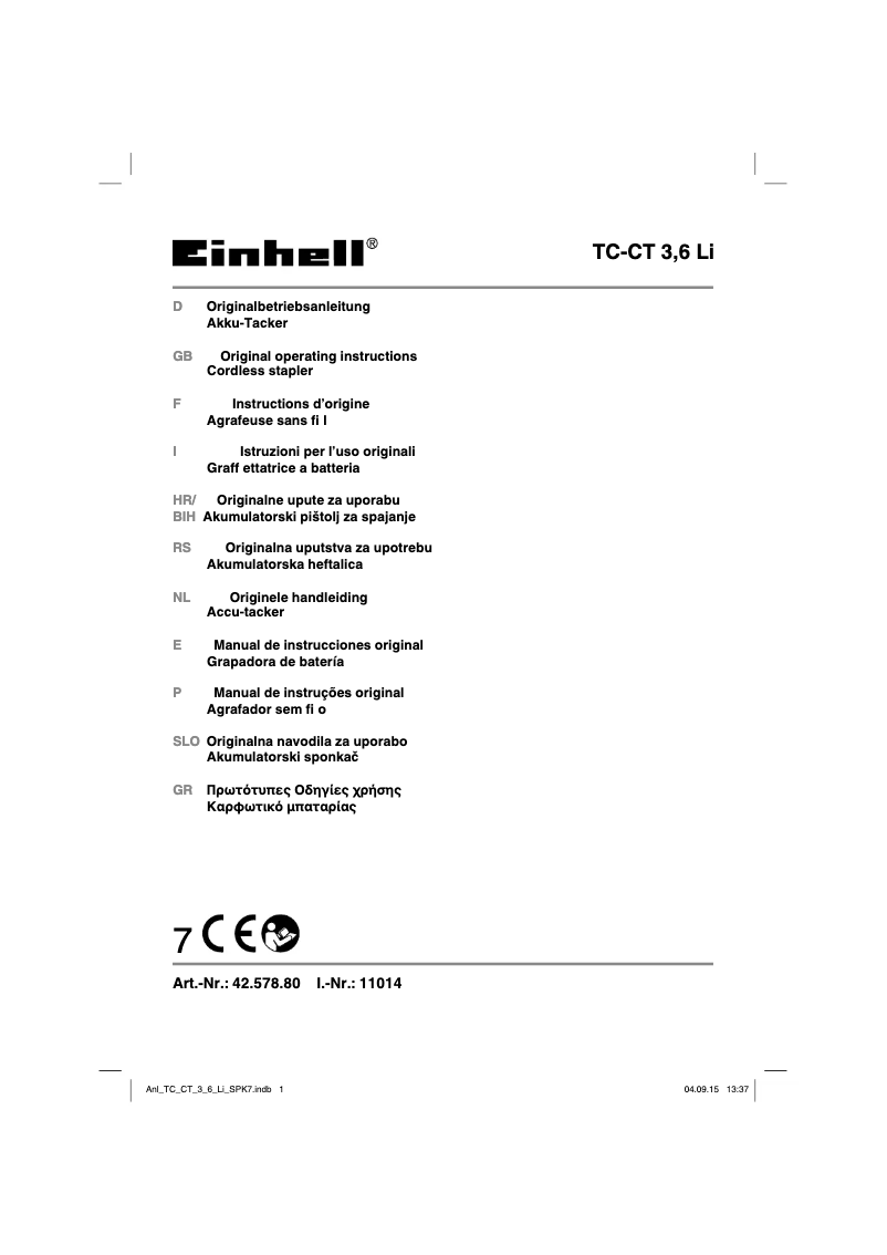 Image de la première page du manuel de l'appareil 4257880