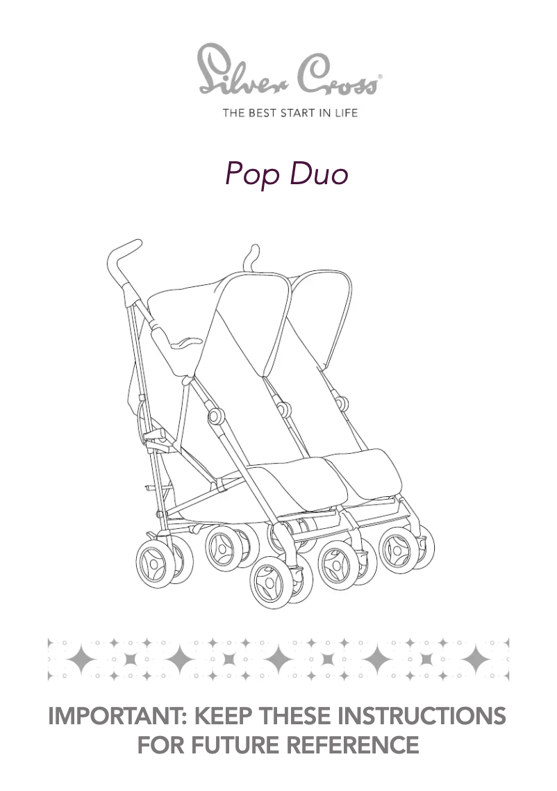 Page 1 de la notice Manuel utilisateur Silver Cross Pop Duo