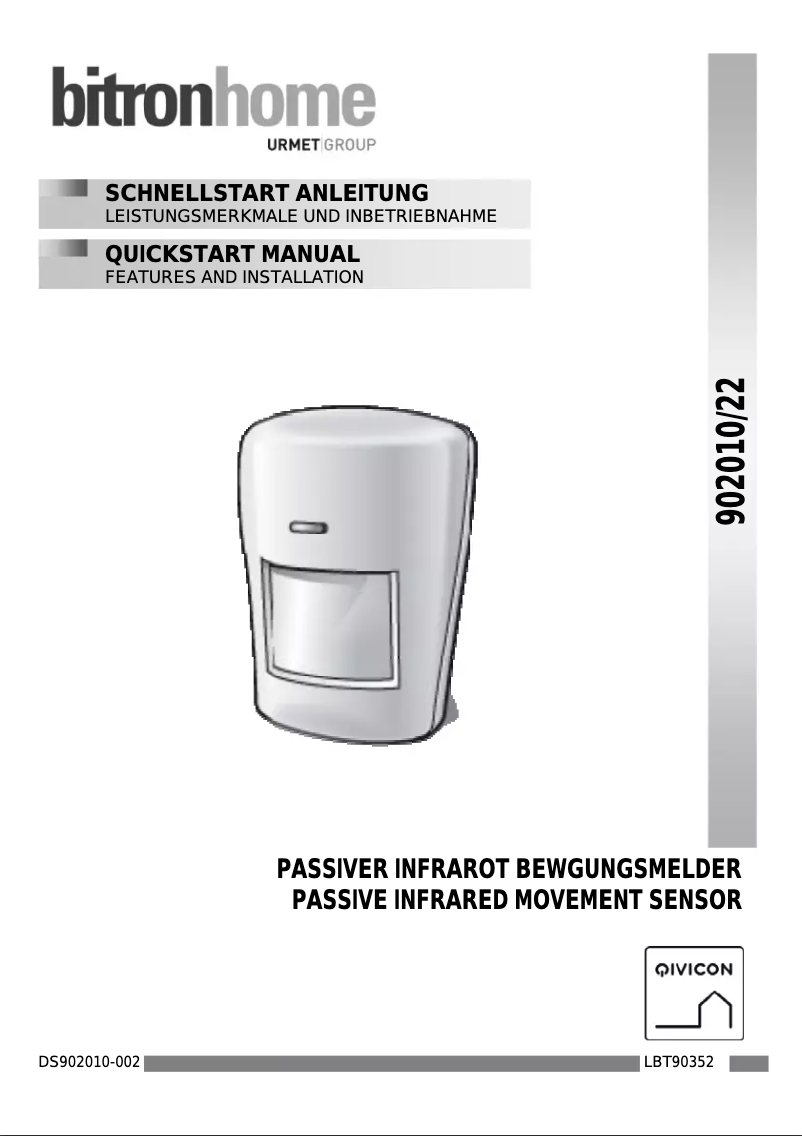 Page 1 de la notice Manuel utilisateur Bitron 902010/22