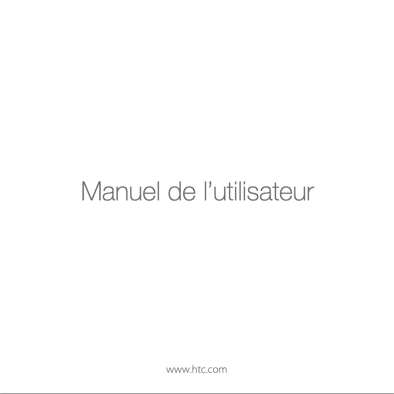 Page 1 de la notice Manuel utilisateur HTC Touch 2
