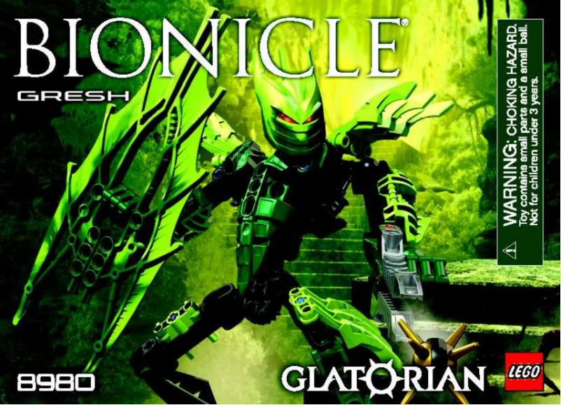 Page 1 de la notice Manuel utilisateur Lego Bionicle 8980