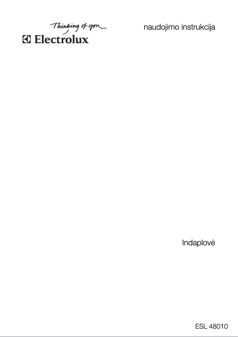 Image de la première page du manuel de l'appareil ESL 48010