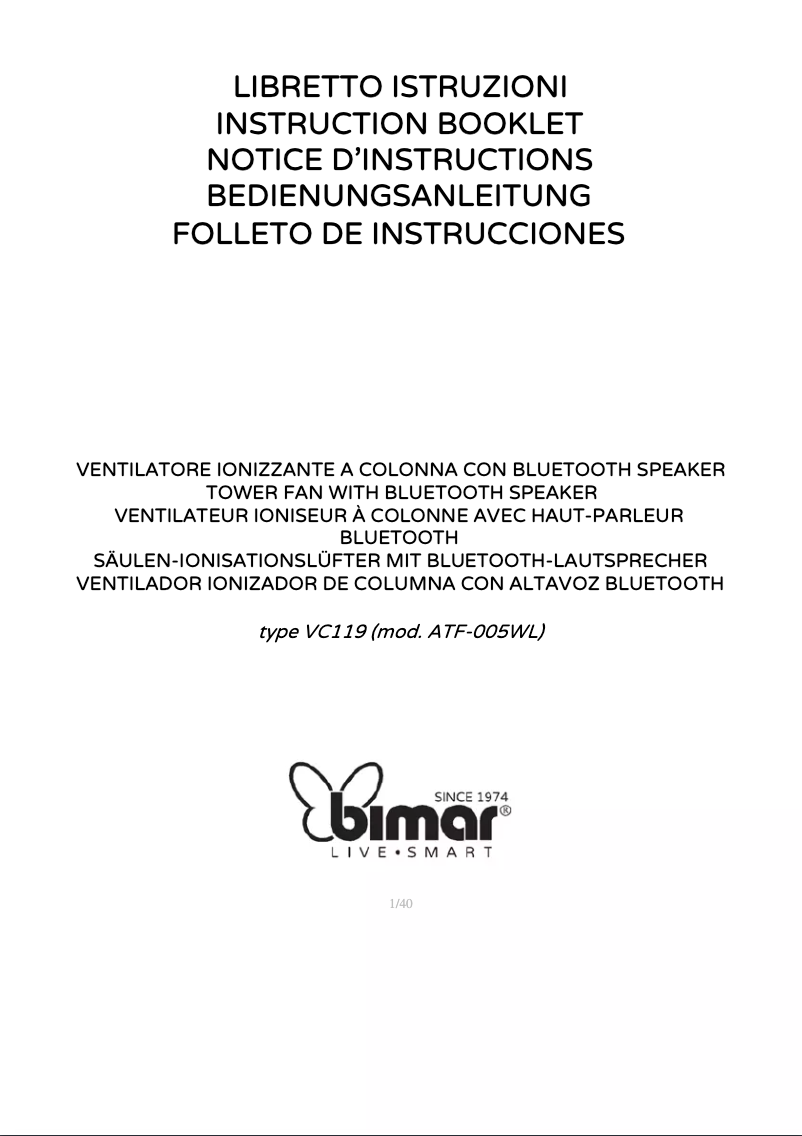 Página 1 del manual Manual de usuario Bimar VC119