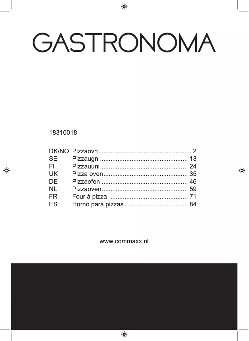 Página 1 del manual Manual de usuario Gastronoma 18310018