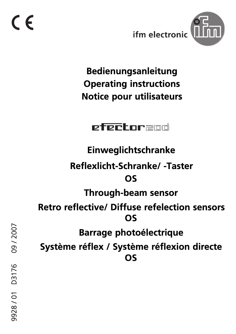 Page n°1 - Manuel utilisateur IFM OS5044