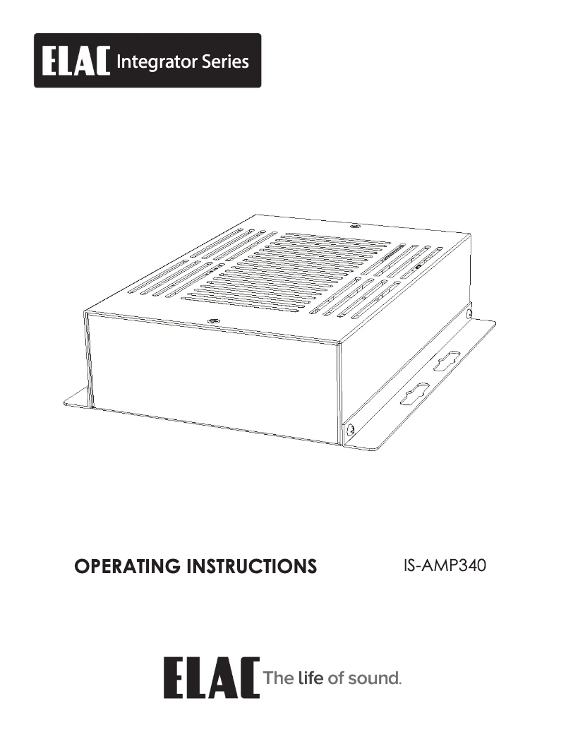Page 1 de la notice Fiche technique ELAC IS-AMP340