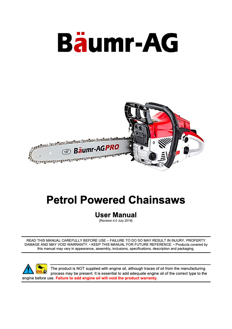 Página 1 del manual Manual de usuario Baumr-AG SX76