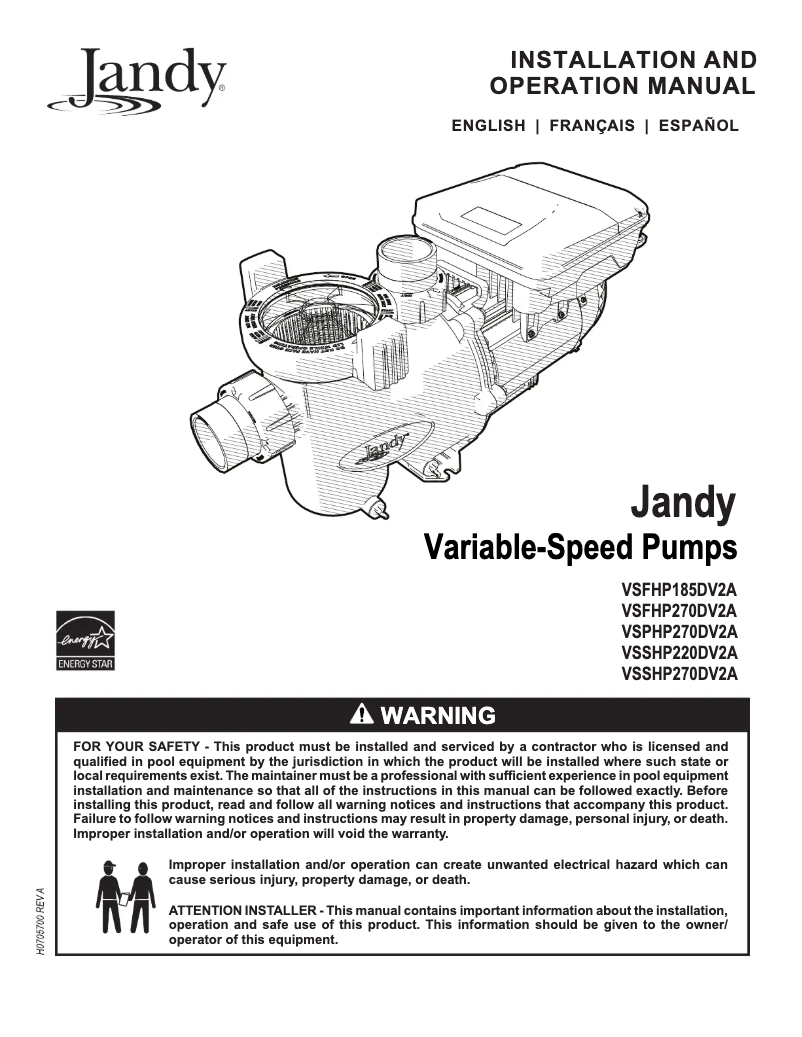 Page 1 de la notice Manuel utilisateur JANDY VSSHP220DV2A