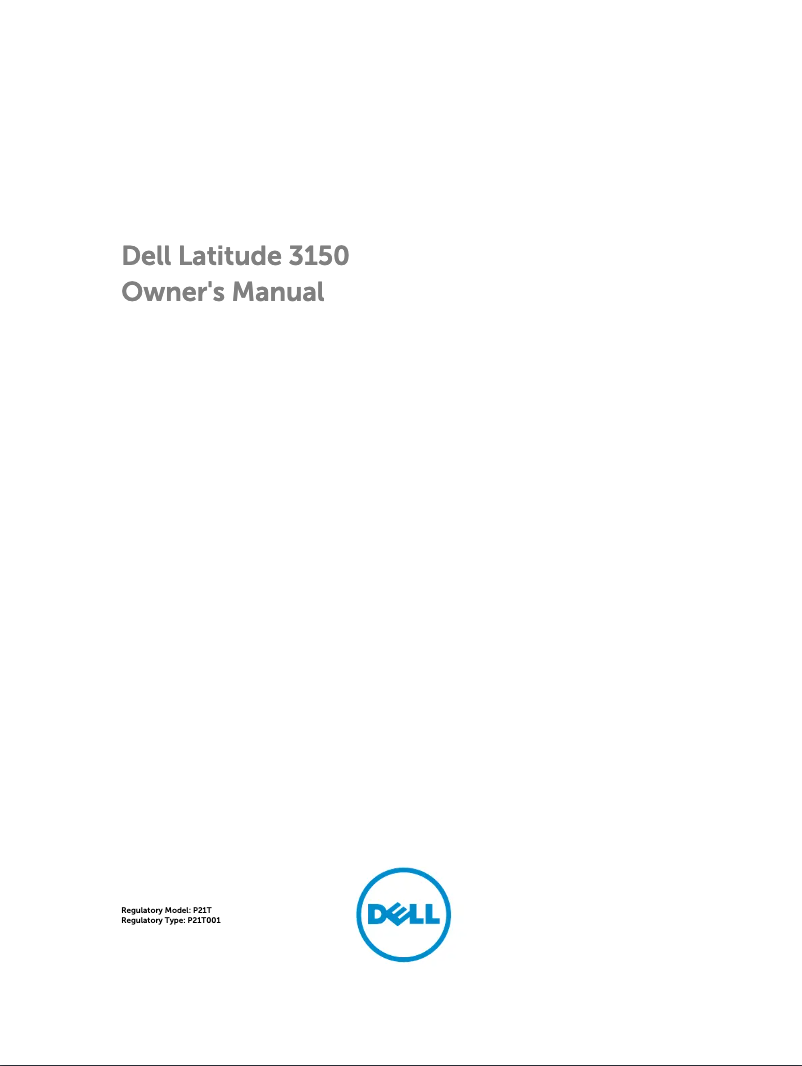 Page 1 de la notice Manuel utilisateur Dell Latitude 3150