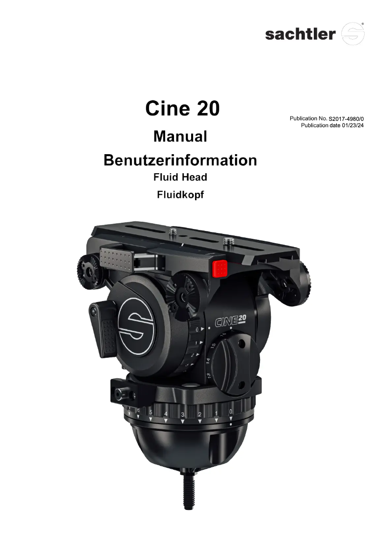 Page n°1 - Manuel utilisateur Sachtler Cine 20 HD CF GS