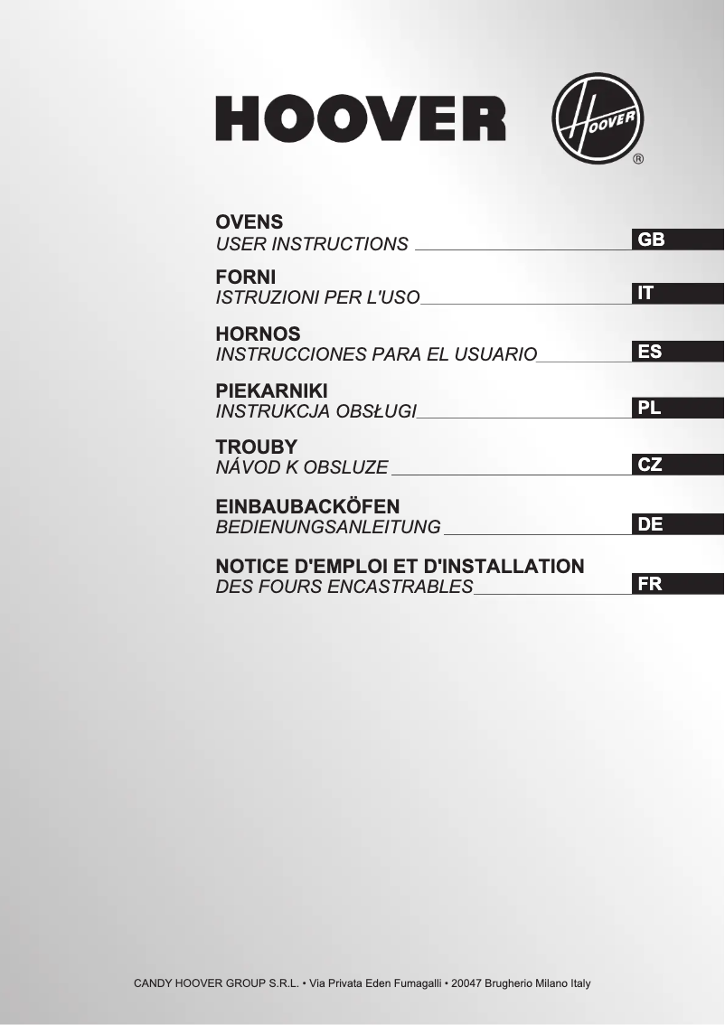 Page n°1 - Manuel utilisateur Hoover HOA 65 VX