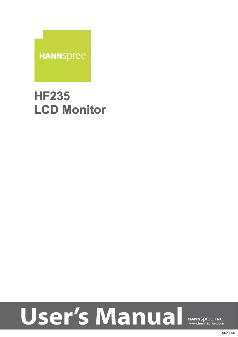 Image de la première page du manuel de l'appareil HF235DPB