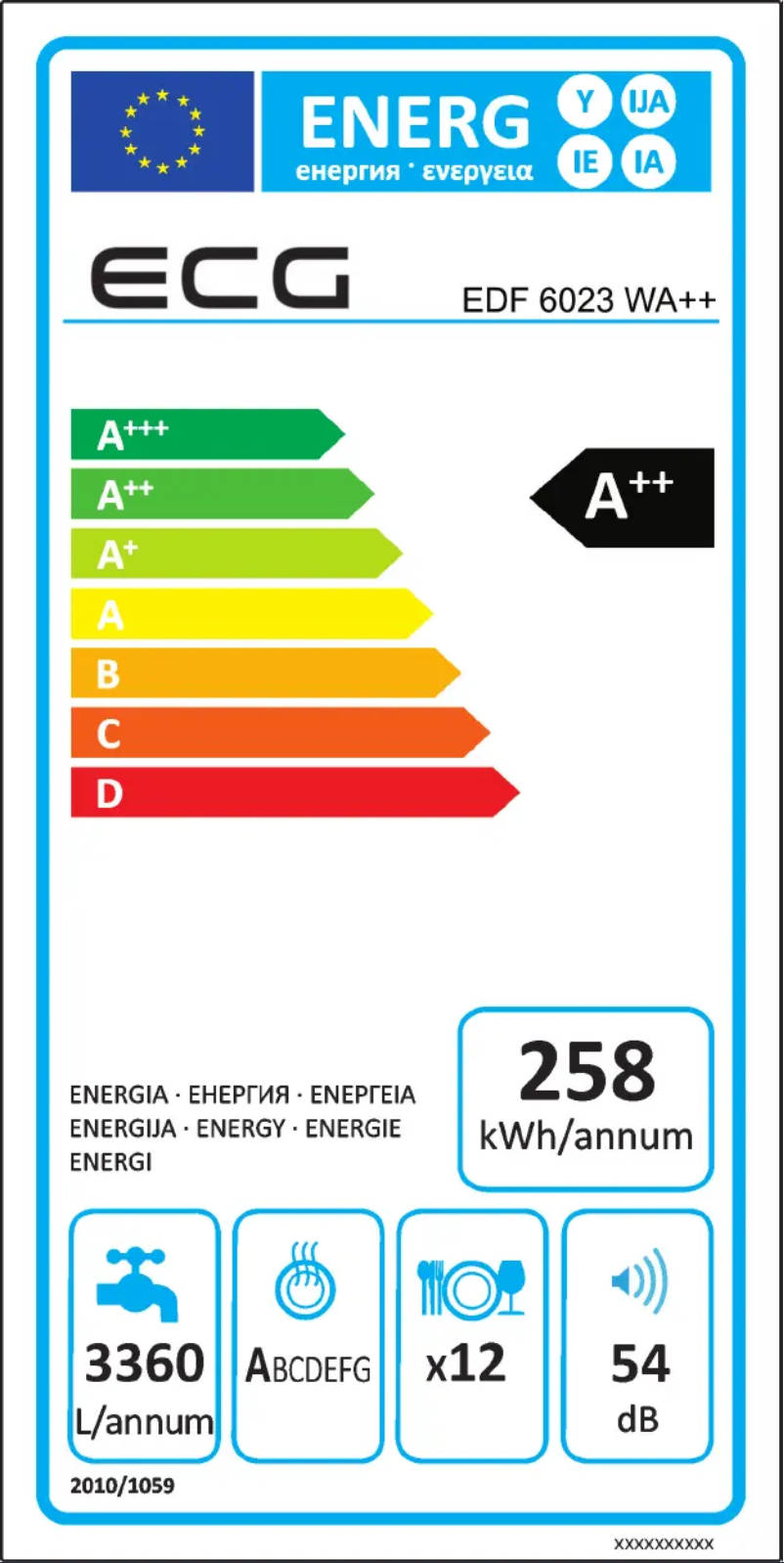 Image de la première page du manuel de l'appareil EDF 6023 WA++