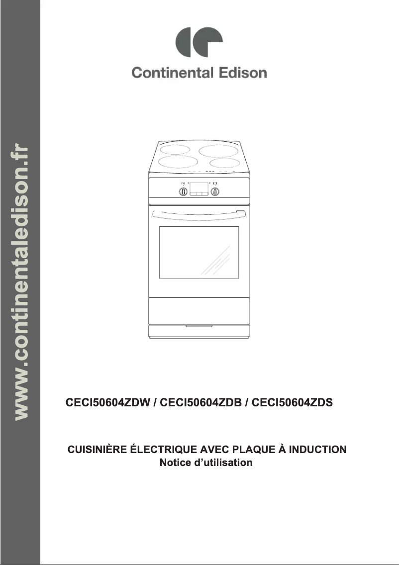 Page n°1 - Manuel utilisateur Continental Edison CECI50604ZDB