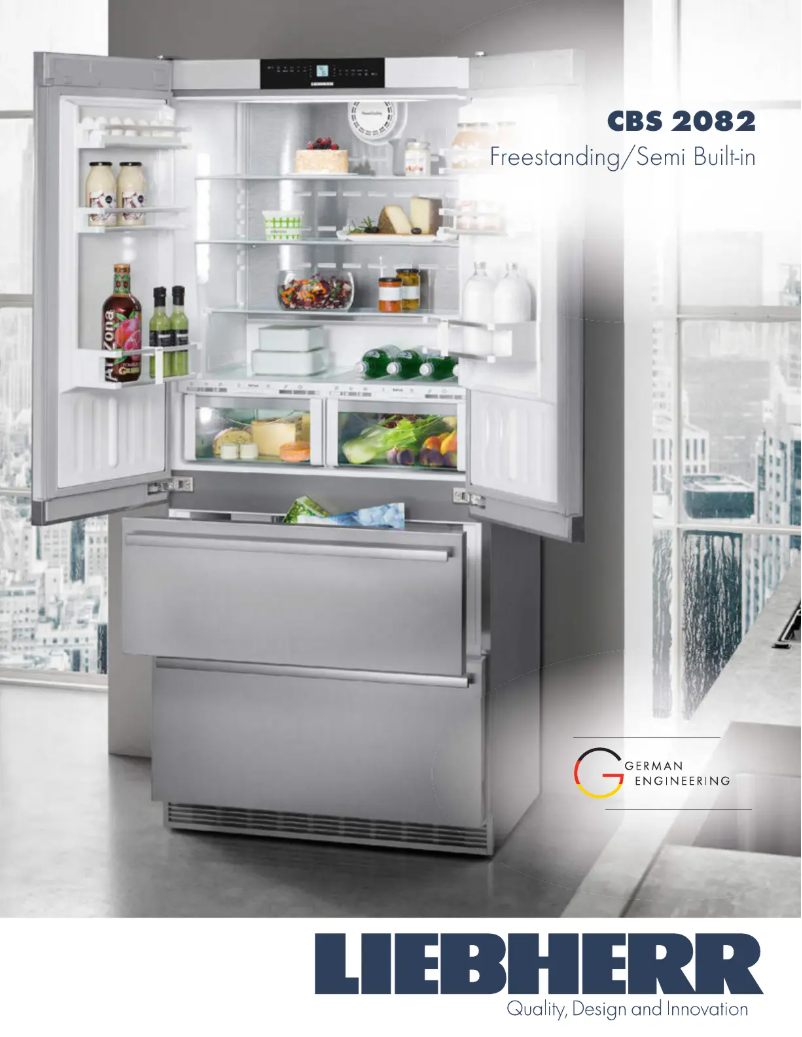 Page 1 de la notice Fiche technique Liebherr CBS2082N