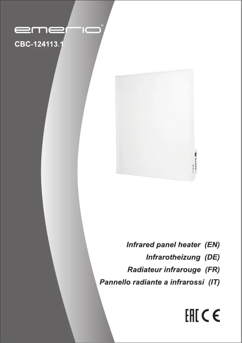 Page n°1 - Manuel utilisateur Emerio CBC-124113