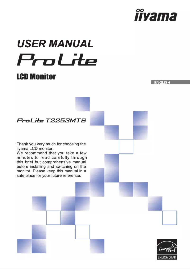 Page 1 de la notice Manuel utilisateur Iiyama ProLite T2253MTS-B1