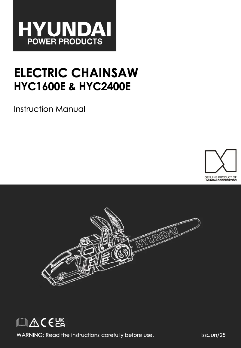 First page image of the manual for HYC1600E