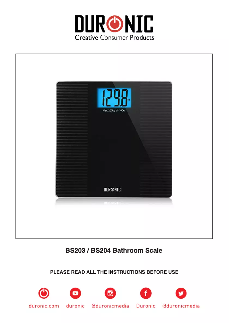 Image de la première page du manuel de l'appareil BS204